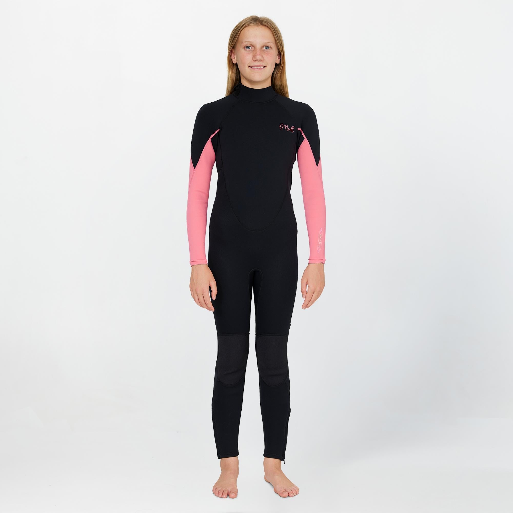 Girl's Reactor 3/2mm Steamer Back Zip - Pink