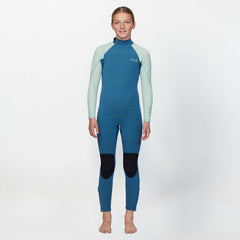 Girls Reactor 3/2mm Steamer Back Zip - Deep Blue
