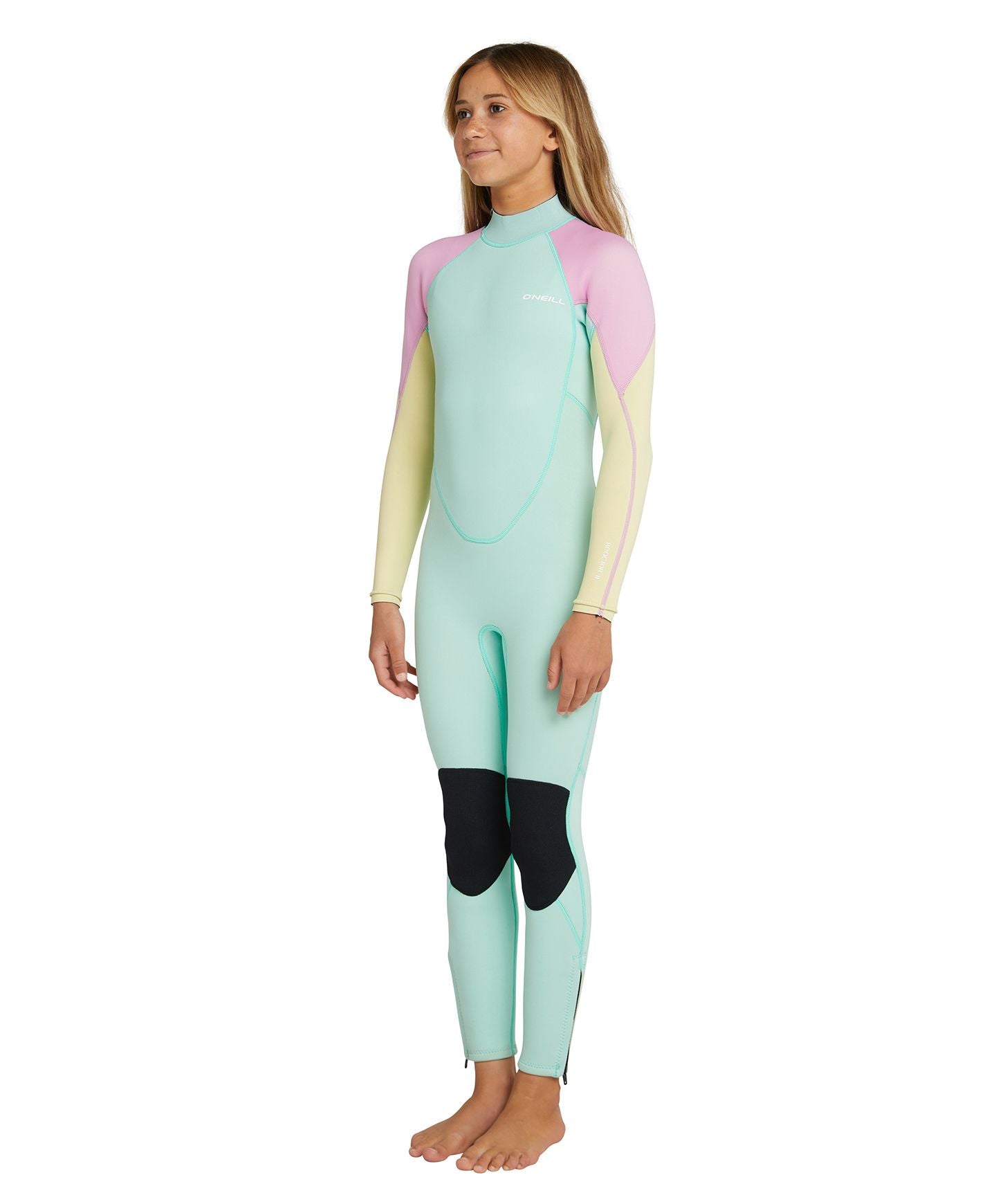 Girl's Reactor 3/2mm Steamer Back Zip Wetsuit - Lagoon