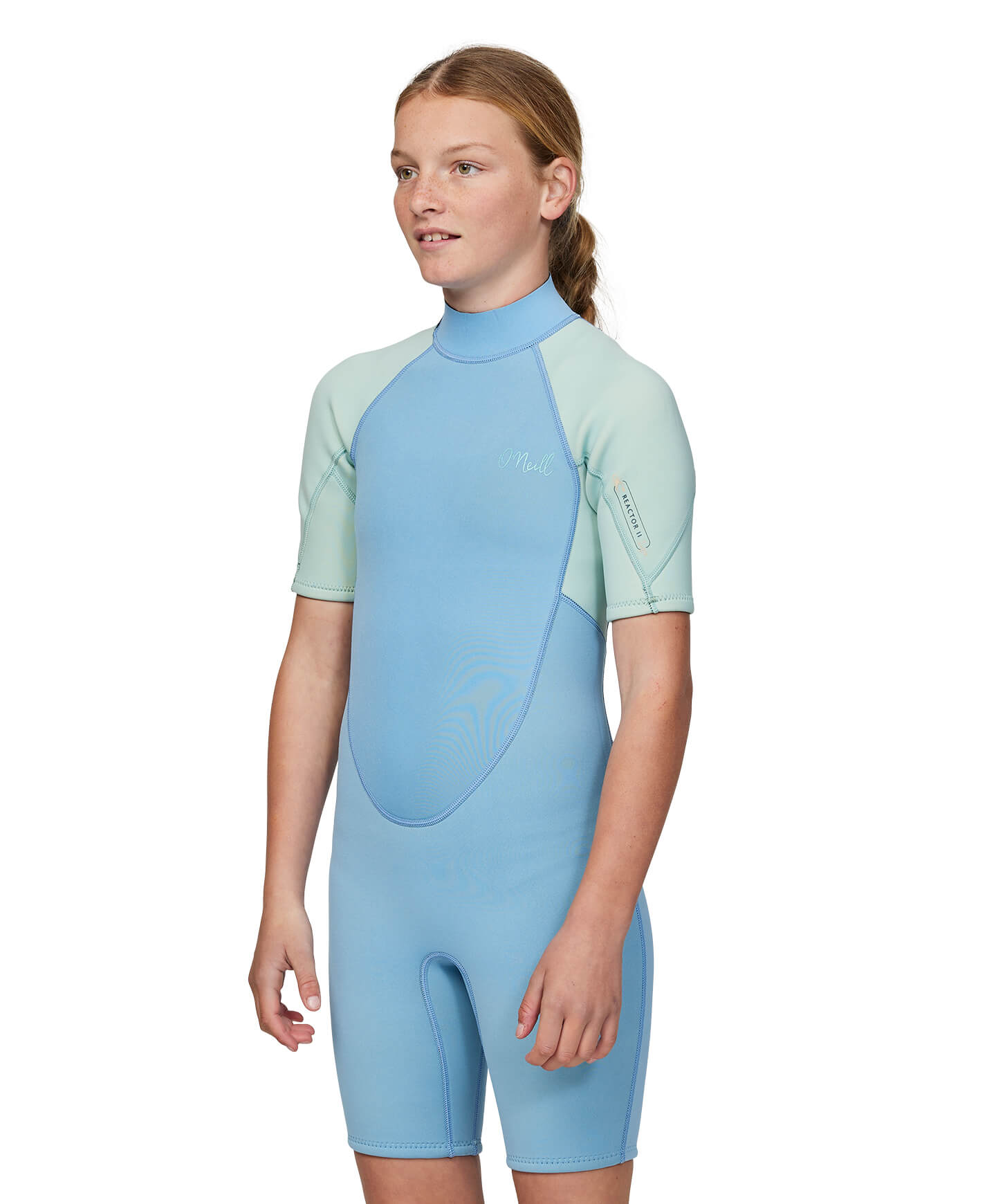 Girl's Reactor SS Spring Suit 2mm Wetsuit - Sky Blue