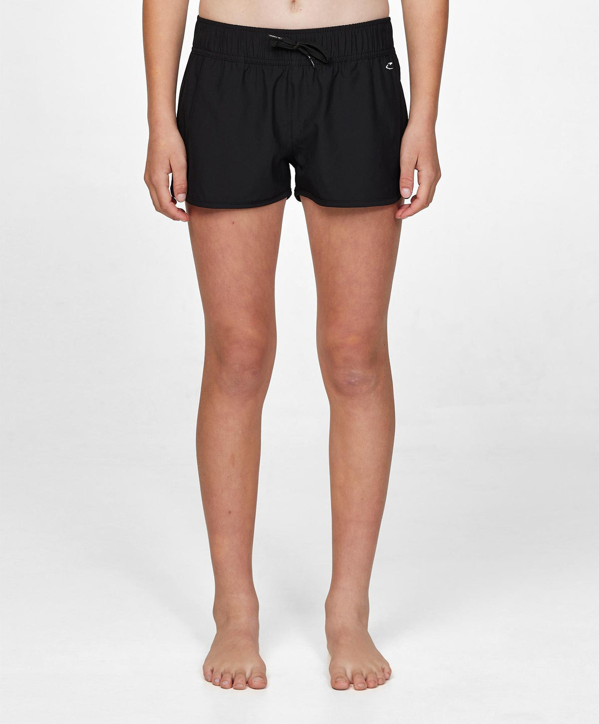 Girls Saltwater Solids Lane 2" Boardshorts - Black