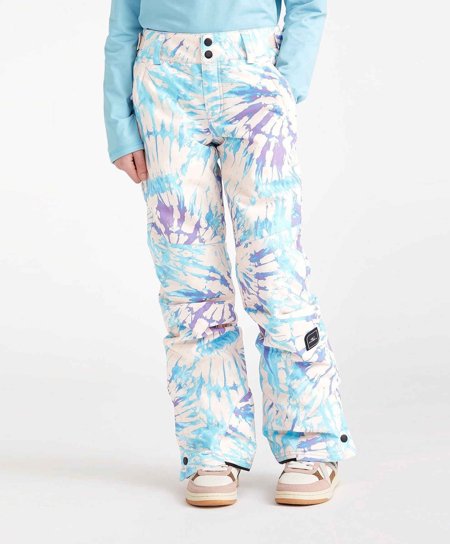 Girl's Star Printed Snow Pants - Pink Tie Dye