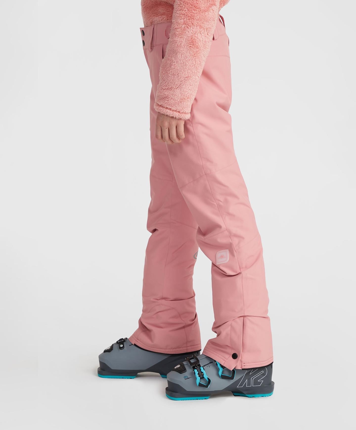 Girl's Star Regular Snow Pants - Genuine Pink