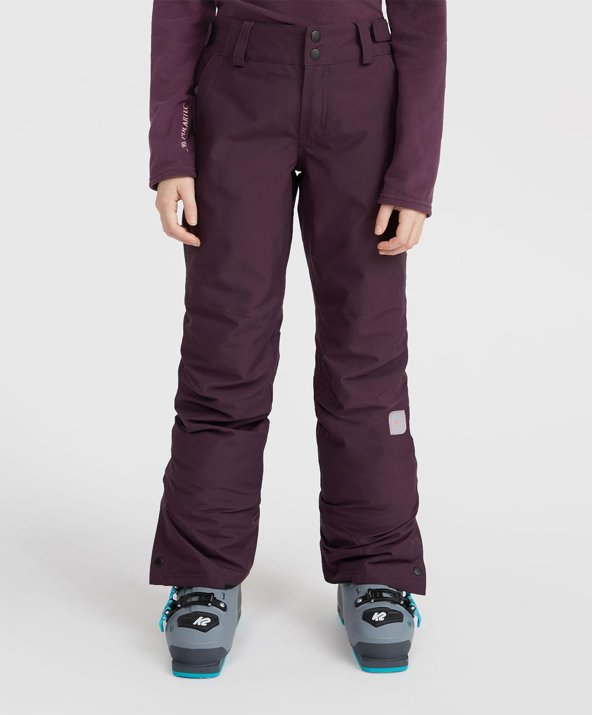 Girl's Star Regular Snow Pants - Midnight Plum