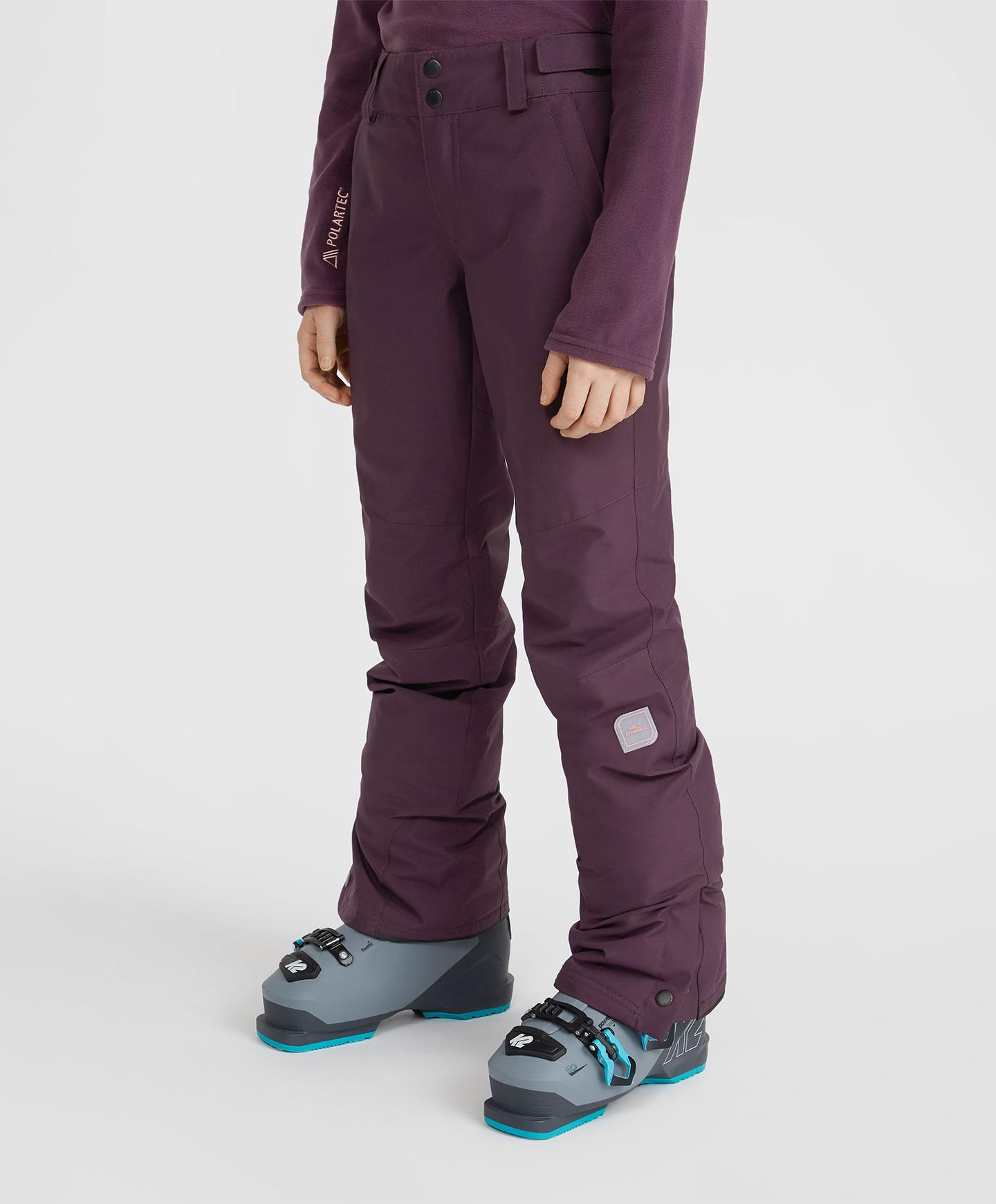 Girl's Star Regular Snow Pants - Midnight Plum