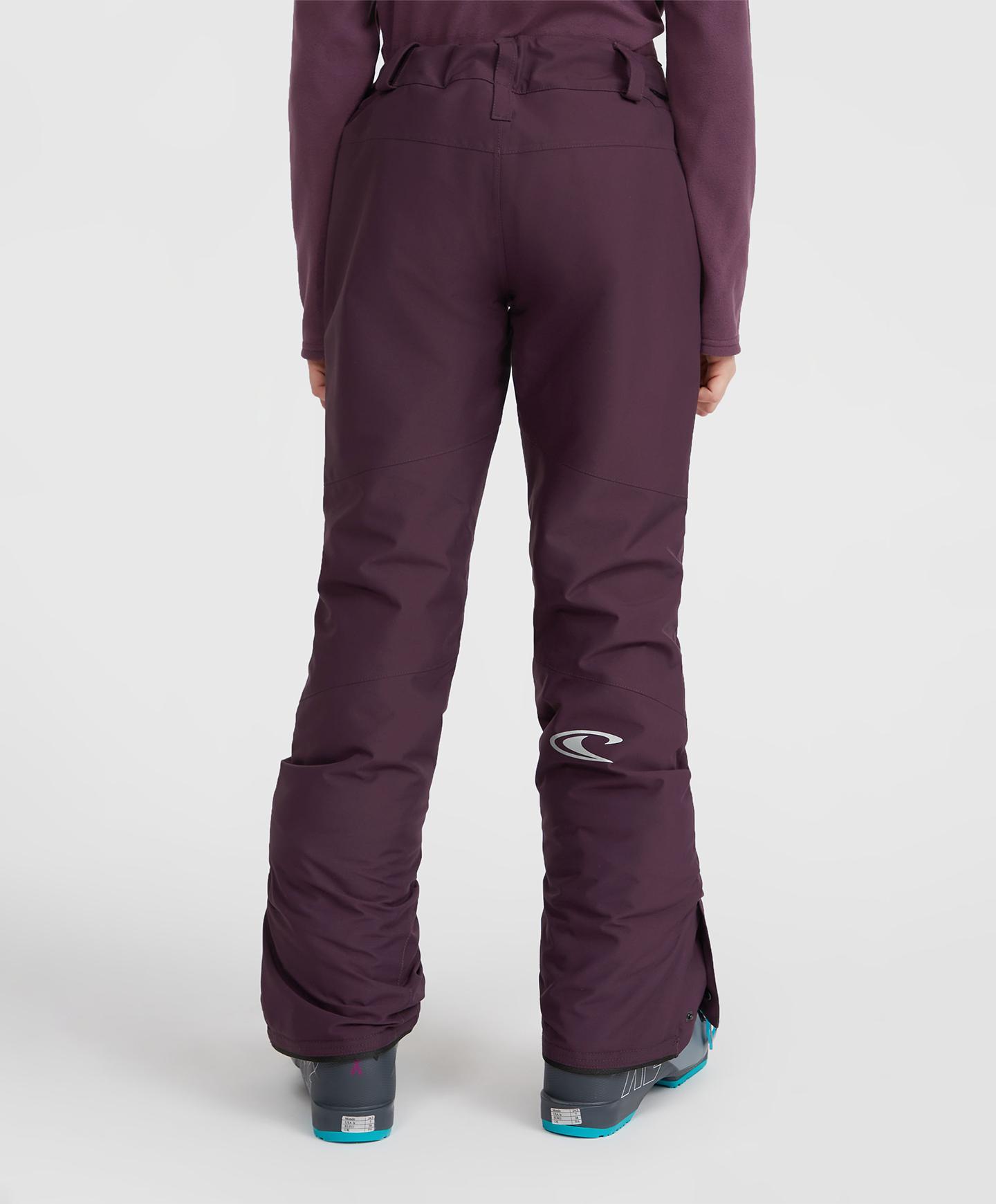 Girl's Star Regular Snow Pants - Midnight Plum