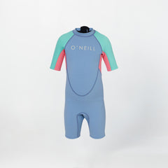 Girls Toddler Reactor 2mm Short Sleeve Spring Suit - Denim Blue