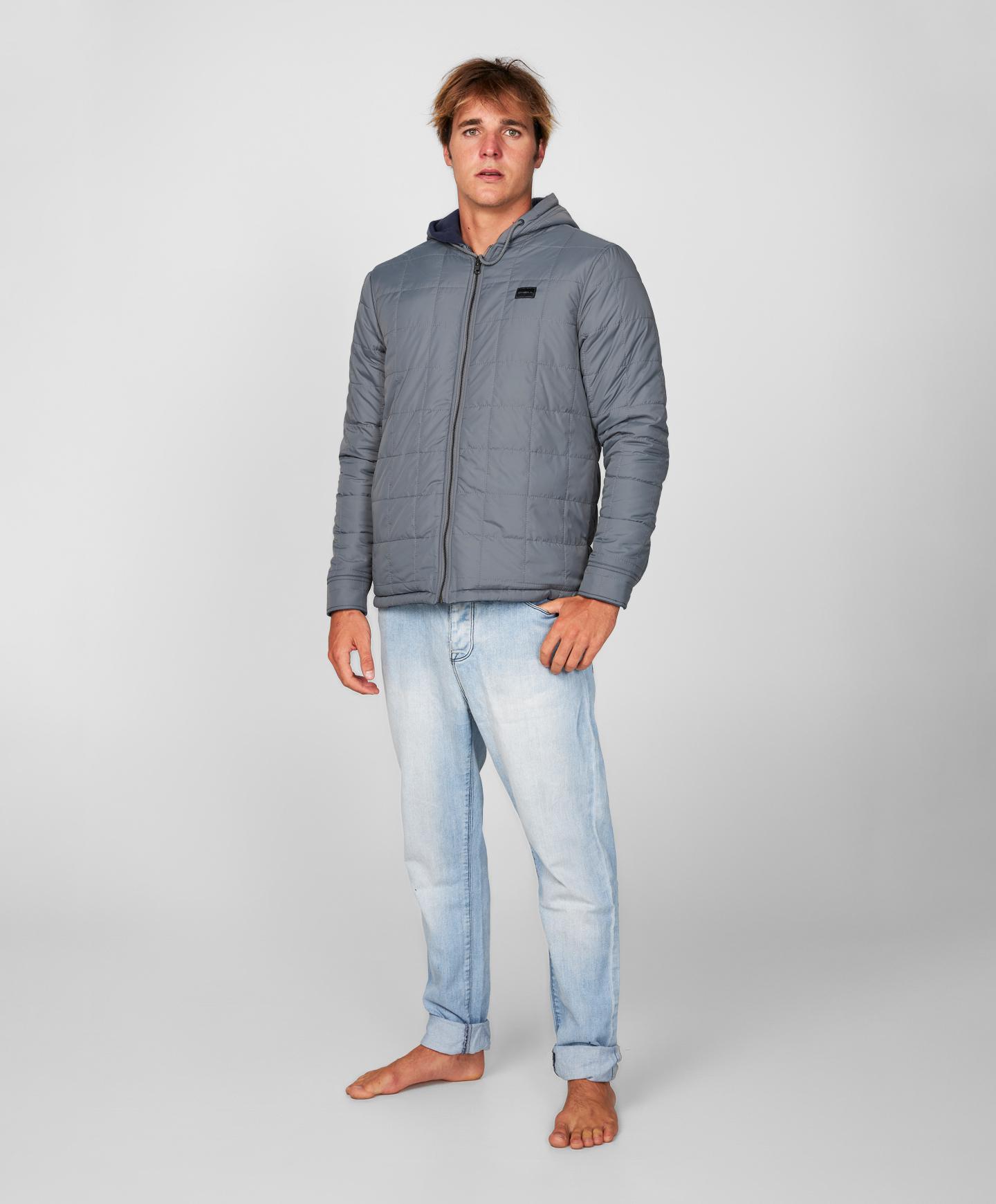 Glacier Hood Reversible Jacket - Grey