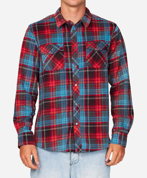 Buy Glacier Plaid Superfleece Flannel Shirt - Red at O'Neill