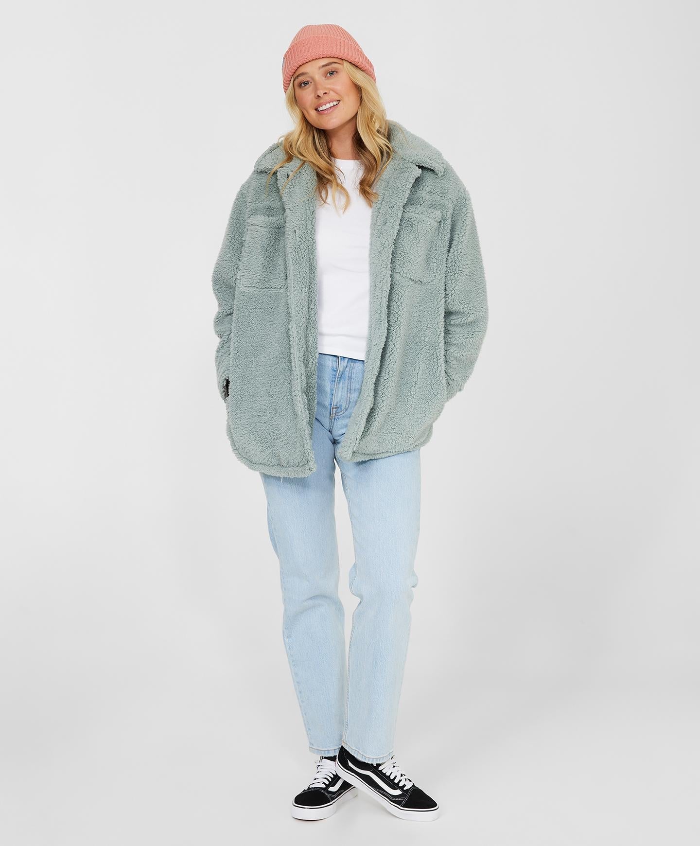 Heath Solid Jacket - Silver Blue