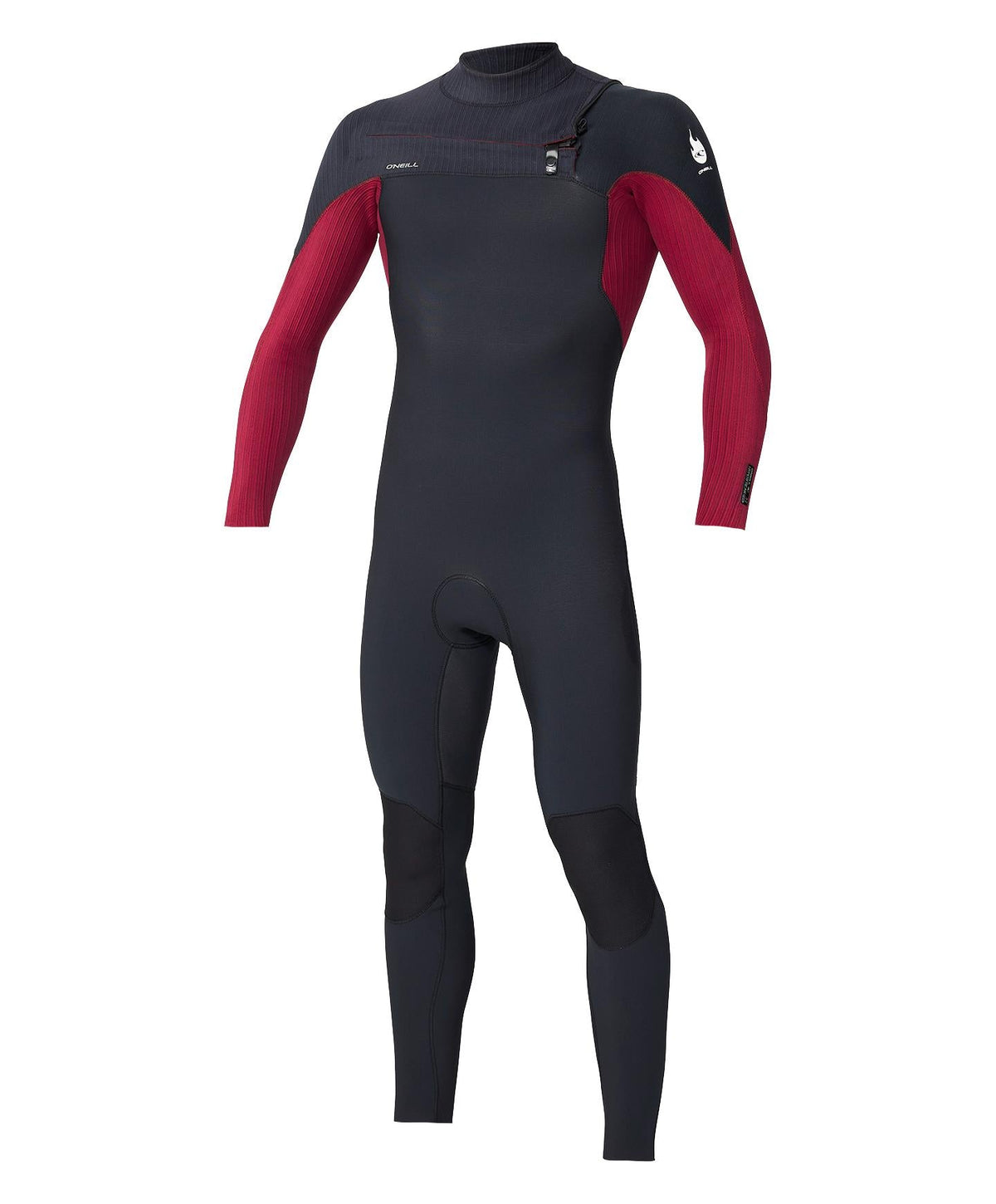 HyperFire 4/3mm Steamer Chest Zip Wetsuit - Dark Red