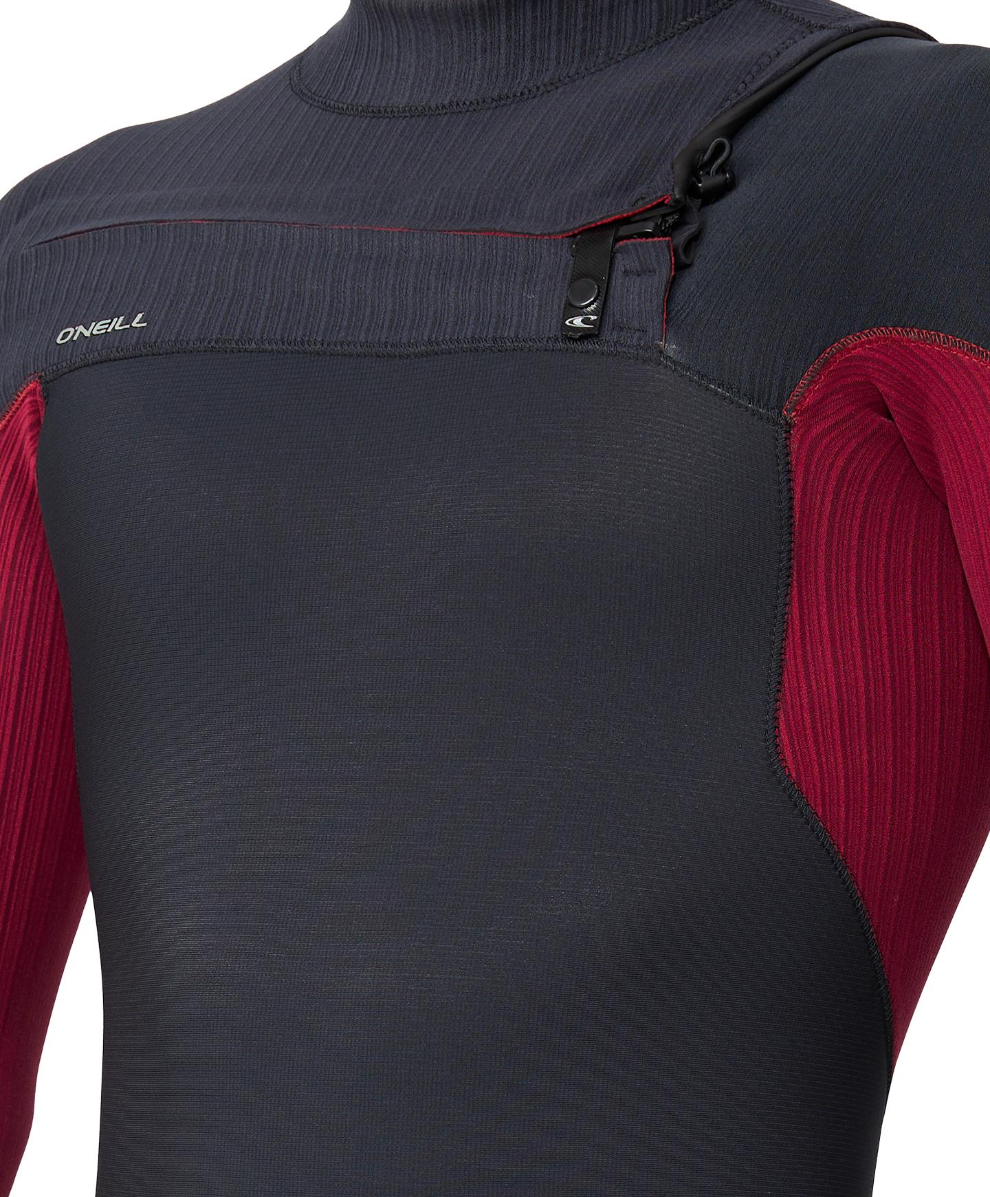 HyperFire 4/3mm Steamer Chest Zip Wetsuit - Dark Red