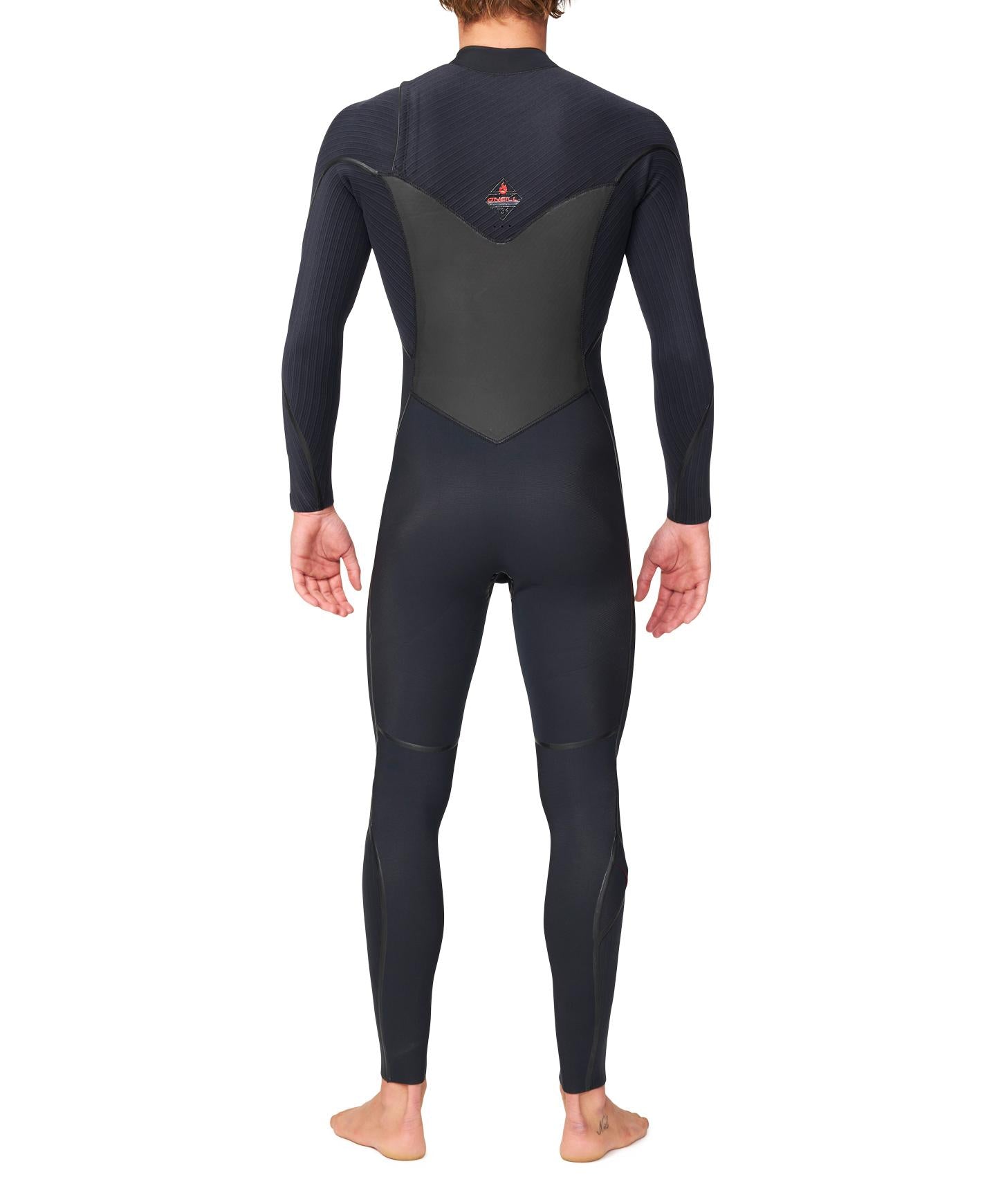 HyperFire X 3/2mm Steamer Chest Zip Wetsuit - Black