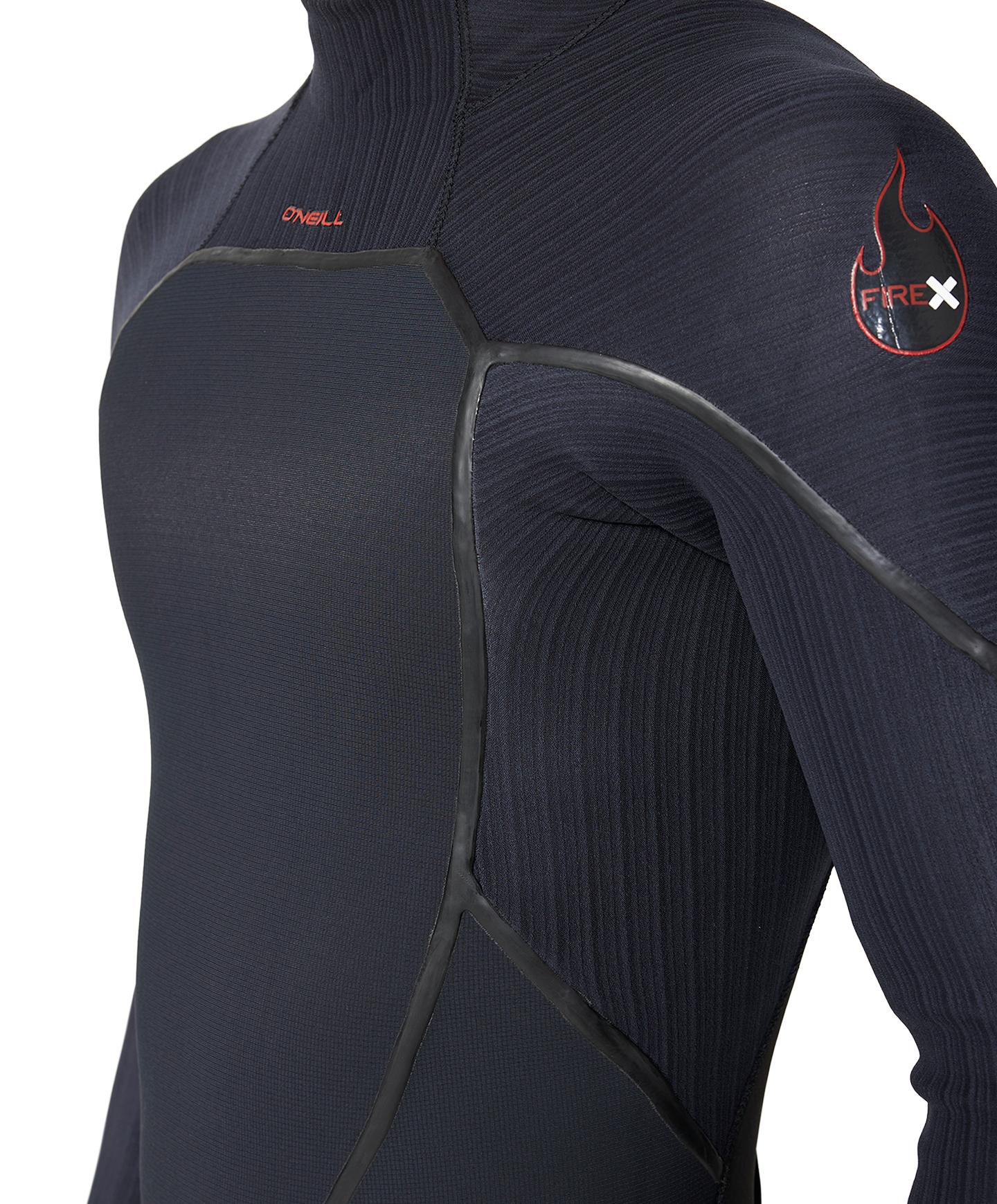 HyperFire X 4/3mm Steamer Back Zip Wetsuit - Black