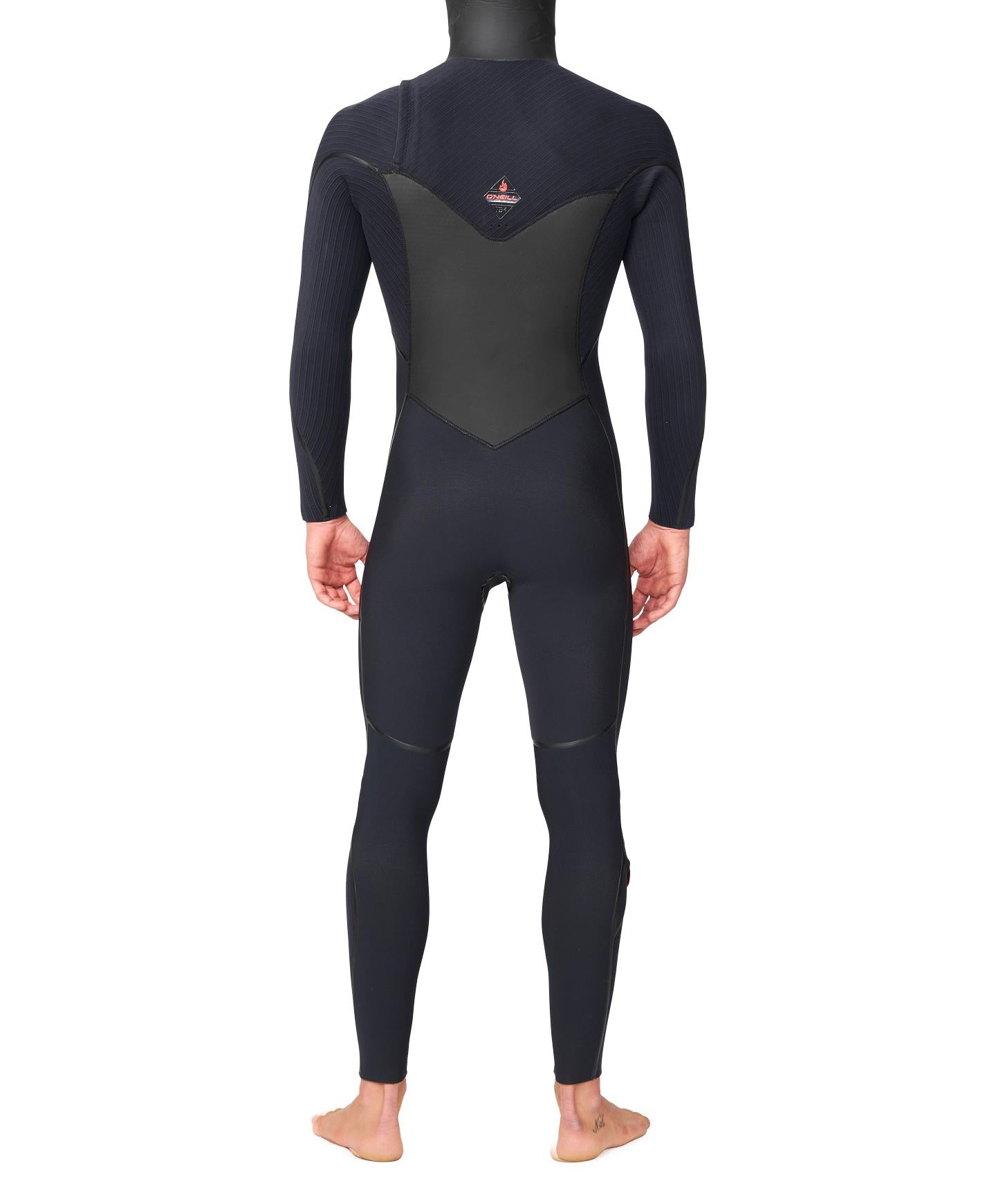 HyperFire X 5/4+mm Hooded Steamer Chest Zip Wetsuit - Black