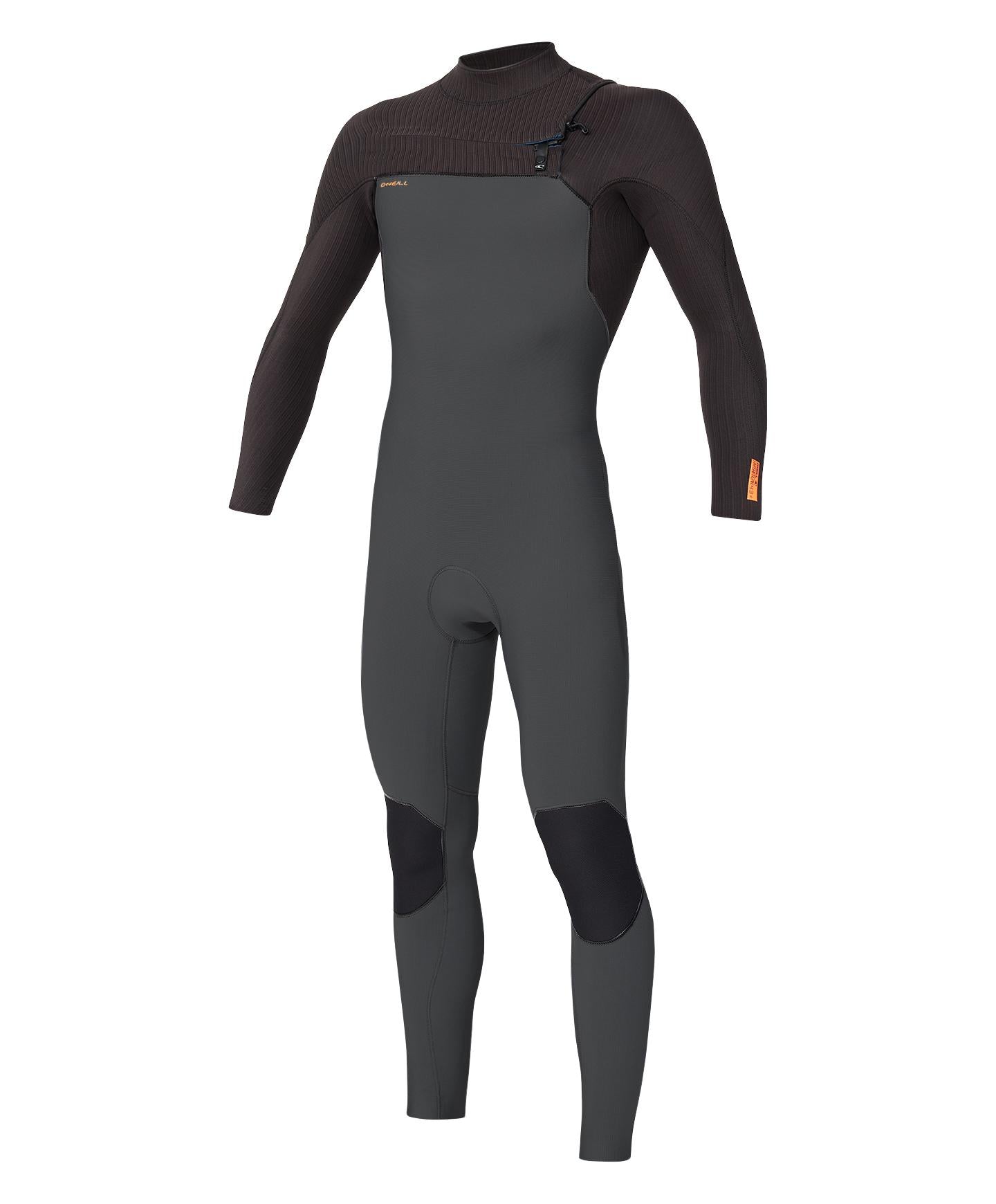 HyperFreak 3/2+ Steamer Chest Zip Wetsuit - Grey Raven