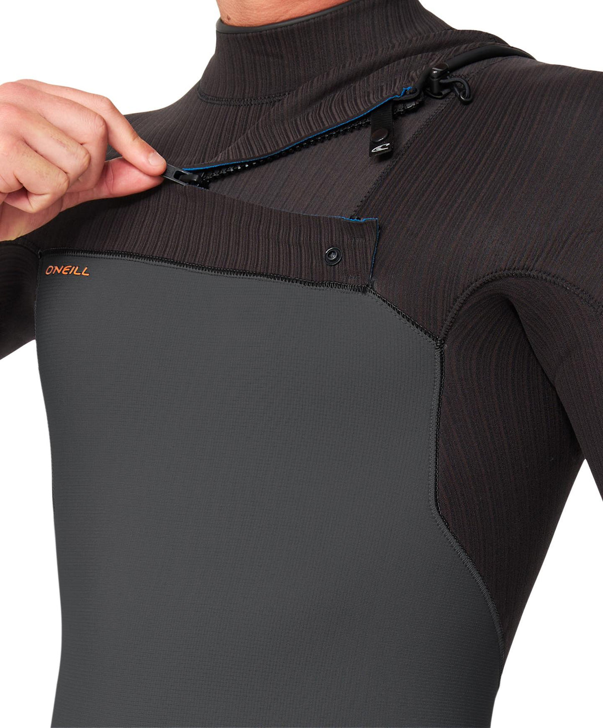 HyperFreak 3/2+ Steamer Chest Zip Wetsuit - Grey Raven