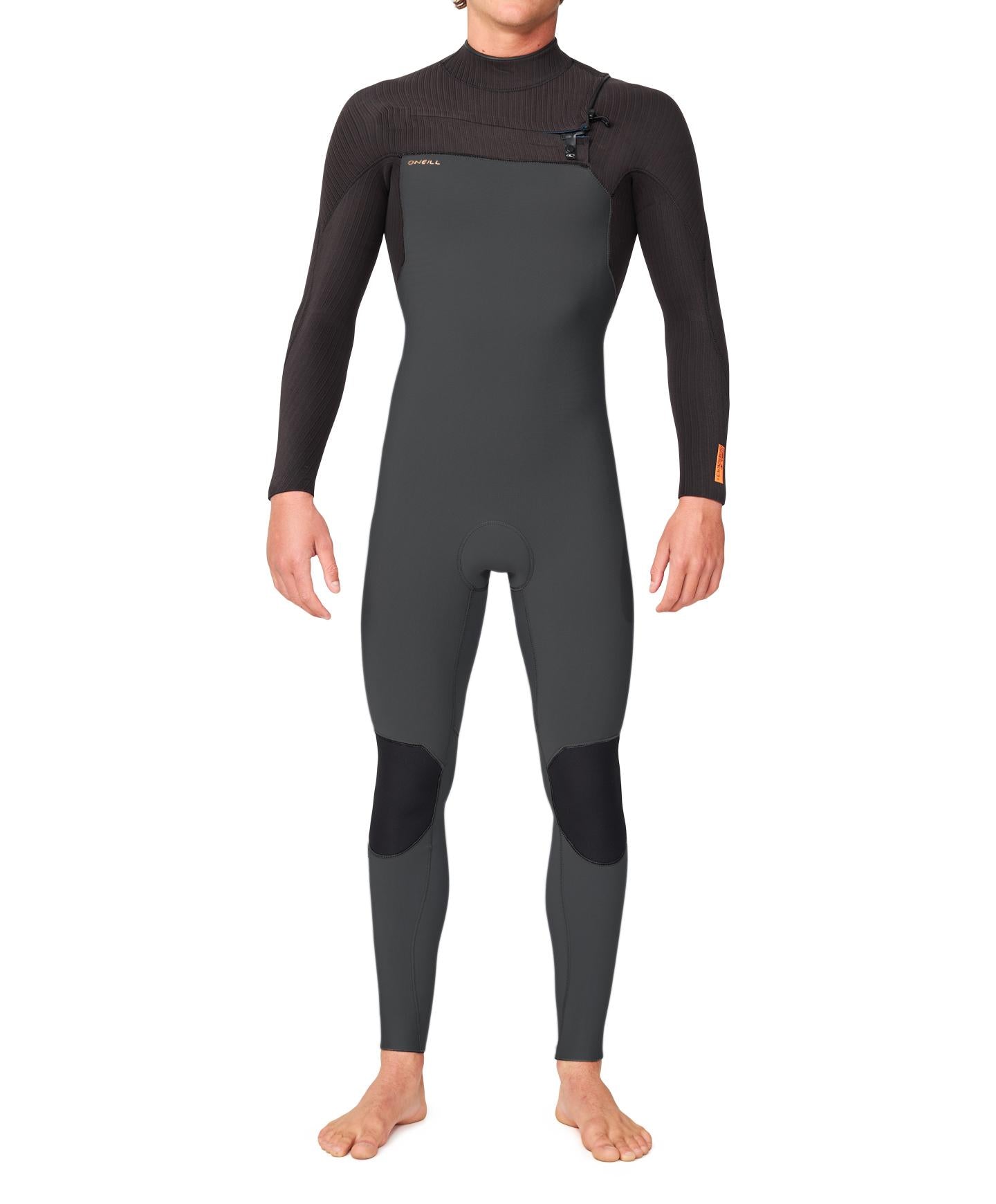 HyperFreak 3/2+ Steamer Chest Zip Wetsuit - Grey Raven