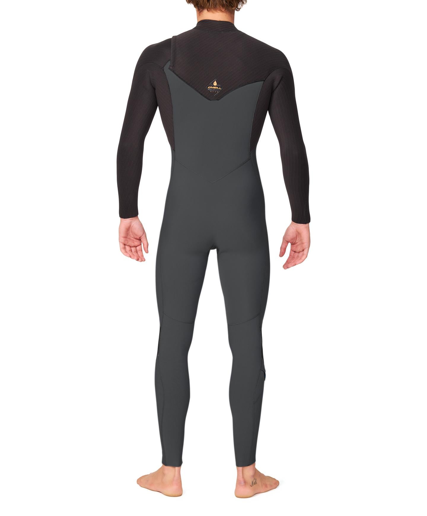 HyperFreak 3/2+ Steamer Chest Zip Wetsuit - Grey Raven