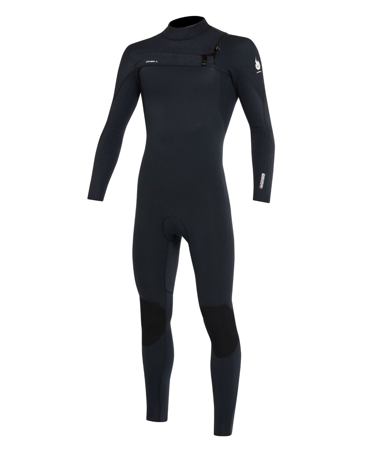 HyperFire 3/2mm Steamer Chest Zip Wetsuit - Black