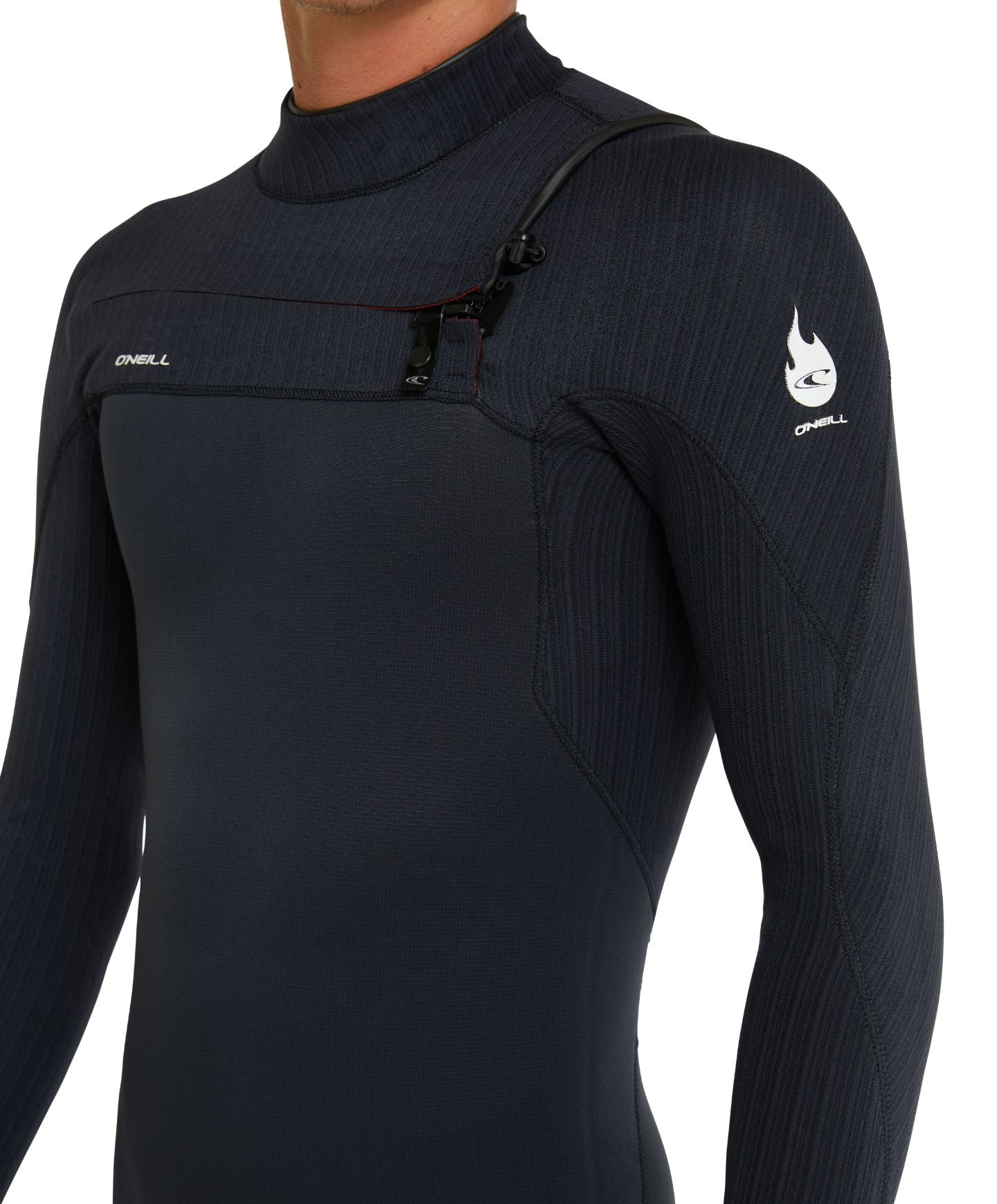 HyperFire 3/2mm Steamer Chest Zip Wetsuit - Black