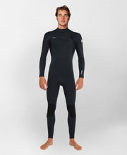 HyperFire 4/3mm Steamer Chest Zip Wetsuit - Black