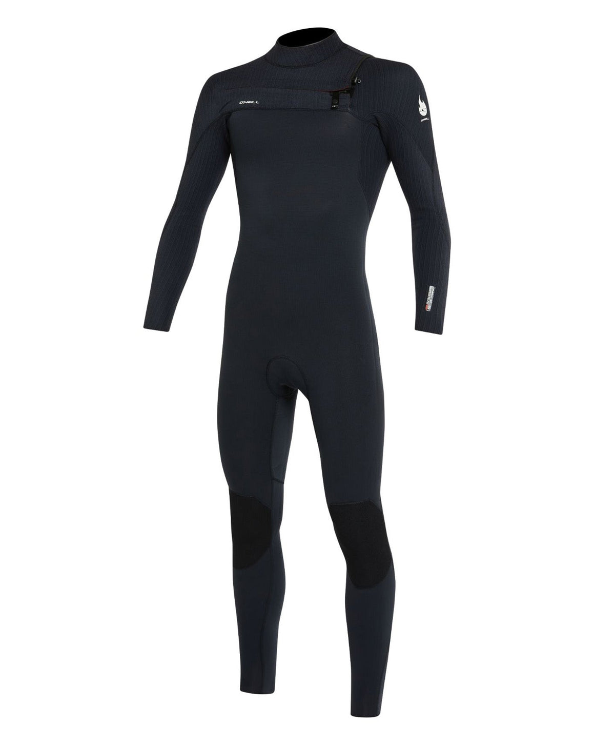 HyperFire 4/3mm Steamer Chest Zip Wetsuit - Black