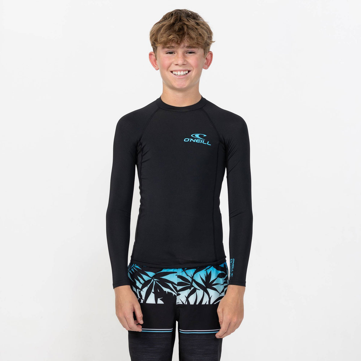 Kid's Clean & Mean Long Sleeve Rash Vest - Black