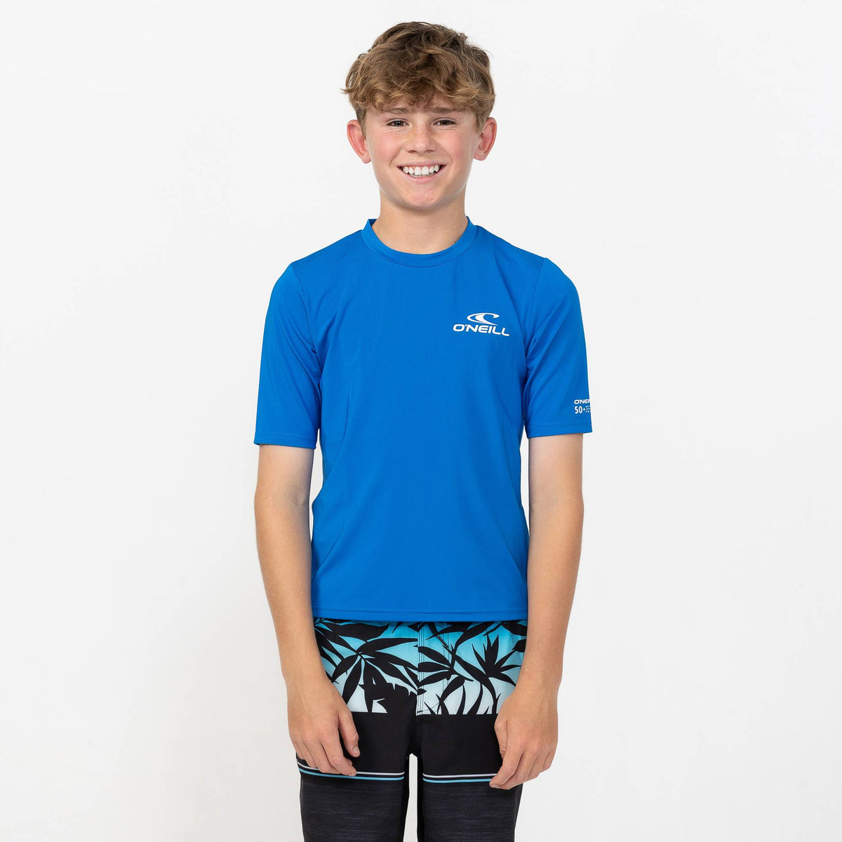 Kid's Clean & Mean Short Sleeve Rash Vest Tee - Blue