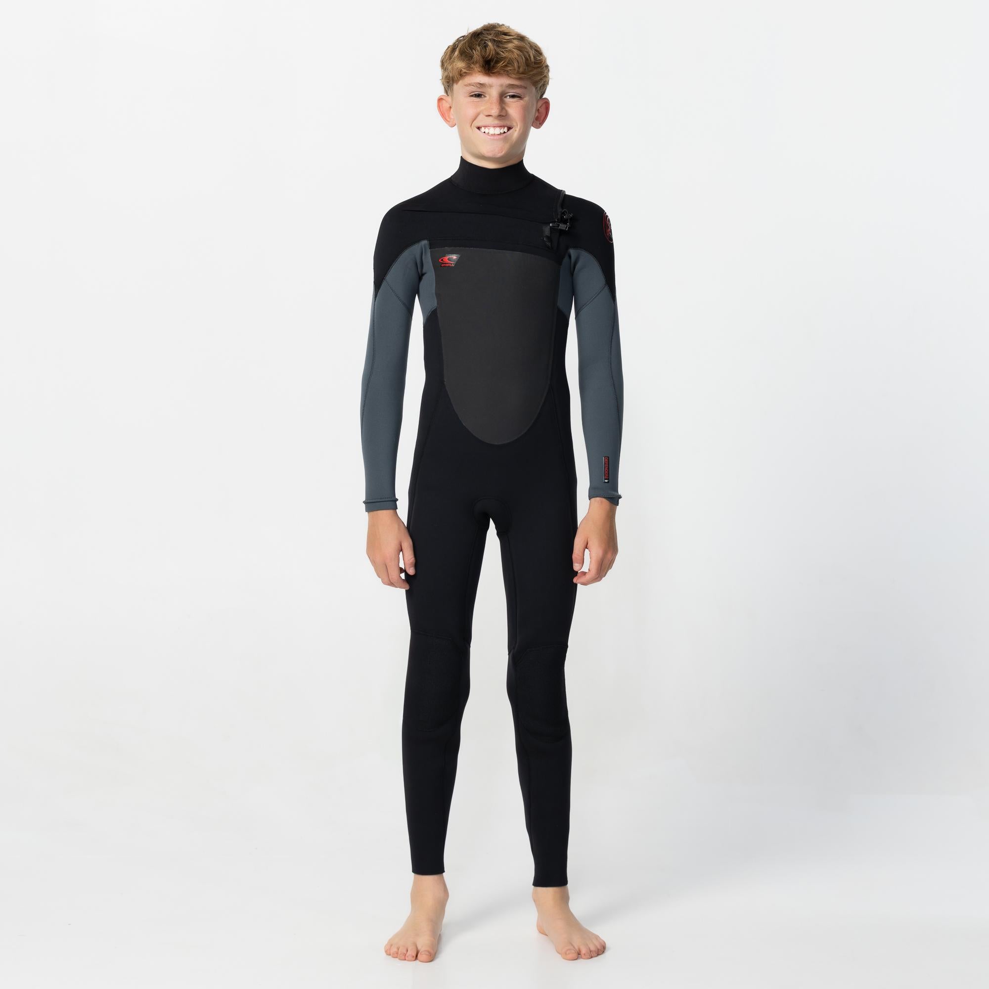 Kid's Defender 3/2mm Steamer Chest Zip - Graphite