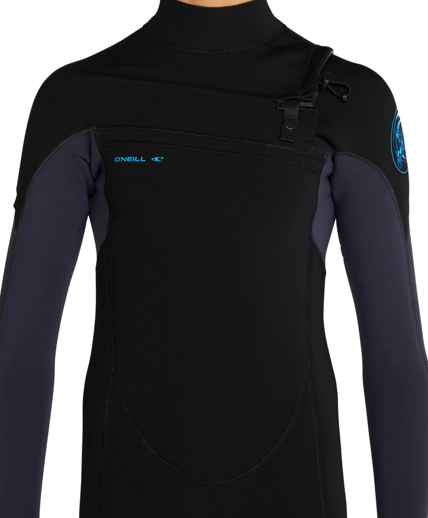 Kid's Defender 4/3mm Steamer Chest Zip Wetsuit - Black