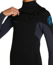 Kid's Defender 4/3mm Steamer Chest Zip Wetsuit - Black