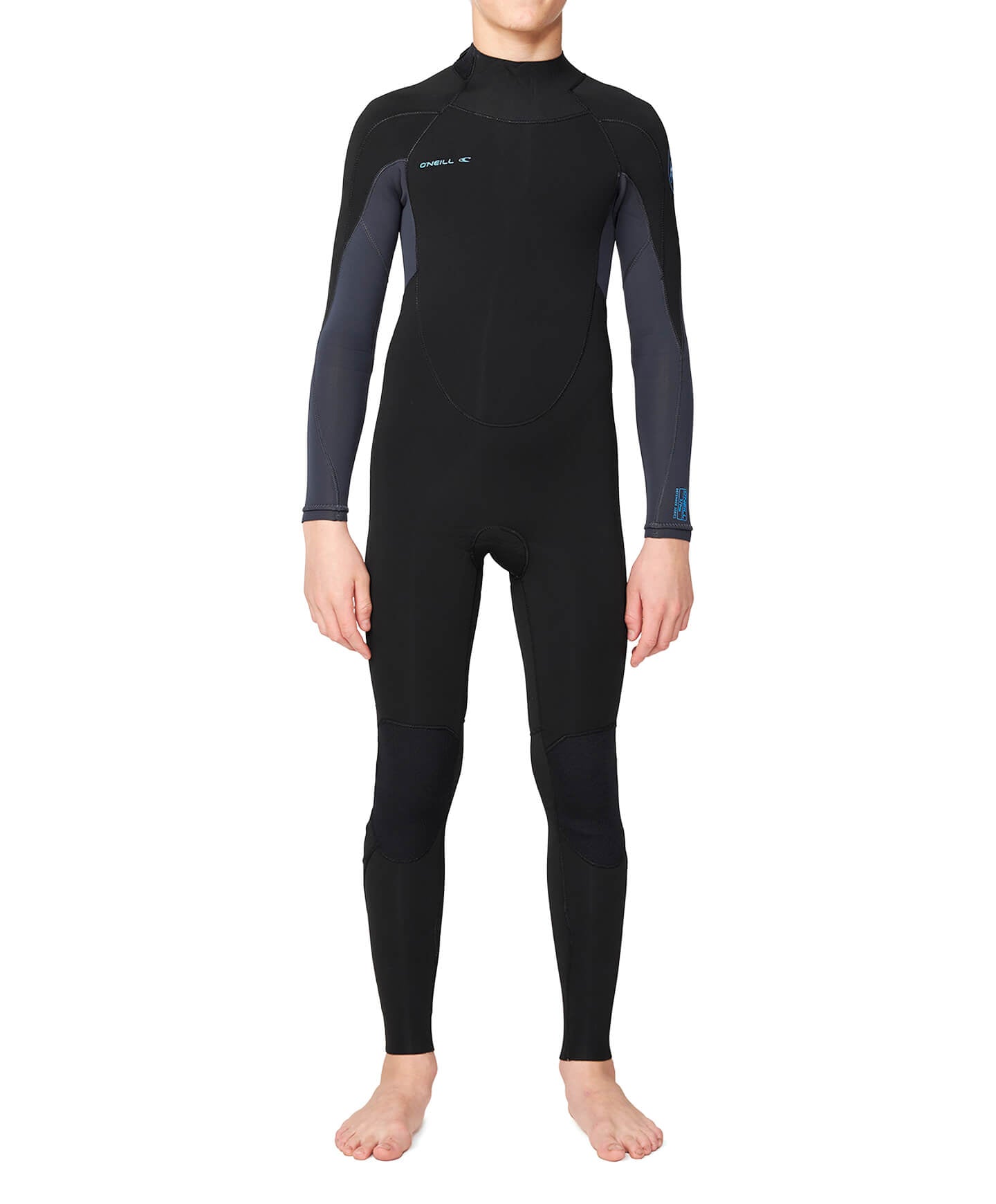 Boy's Defender 4/3mm Steamer Back Zip Wetsuit - Black Gunmetal