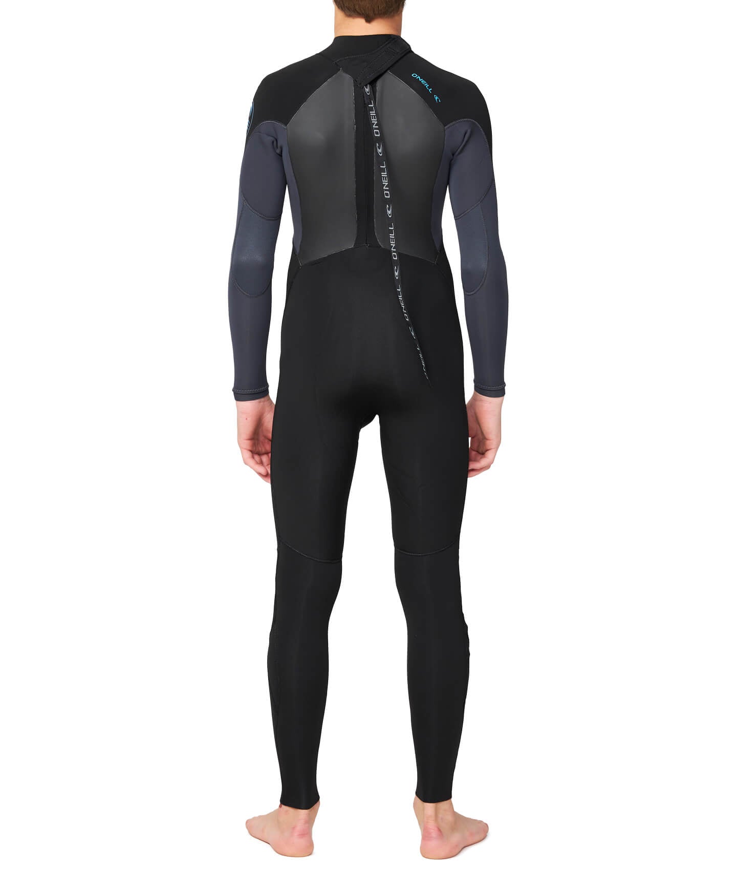 Boy's Defender 4/3mm Steamer Back Zip Wetsuit - Black Gunmetal