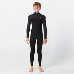 Kids HyperFire 3/2mm Steamer Chest Zip - Black