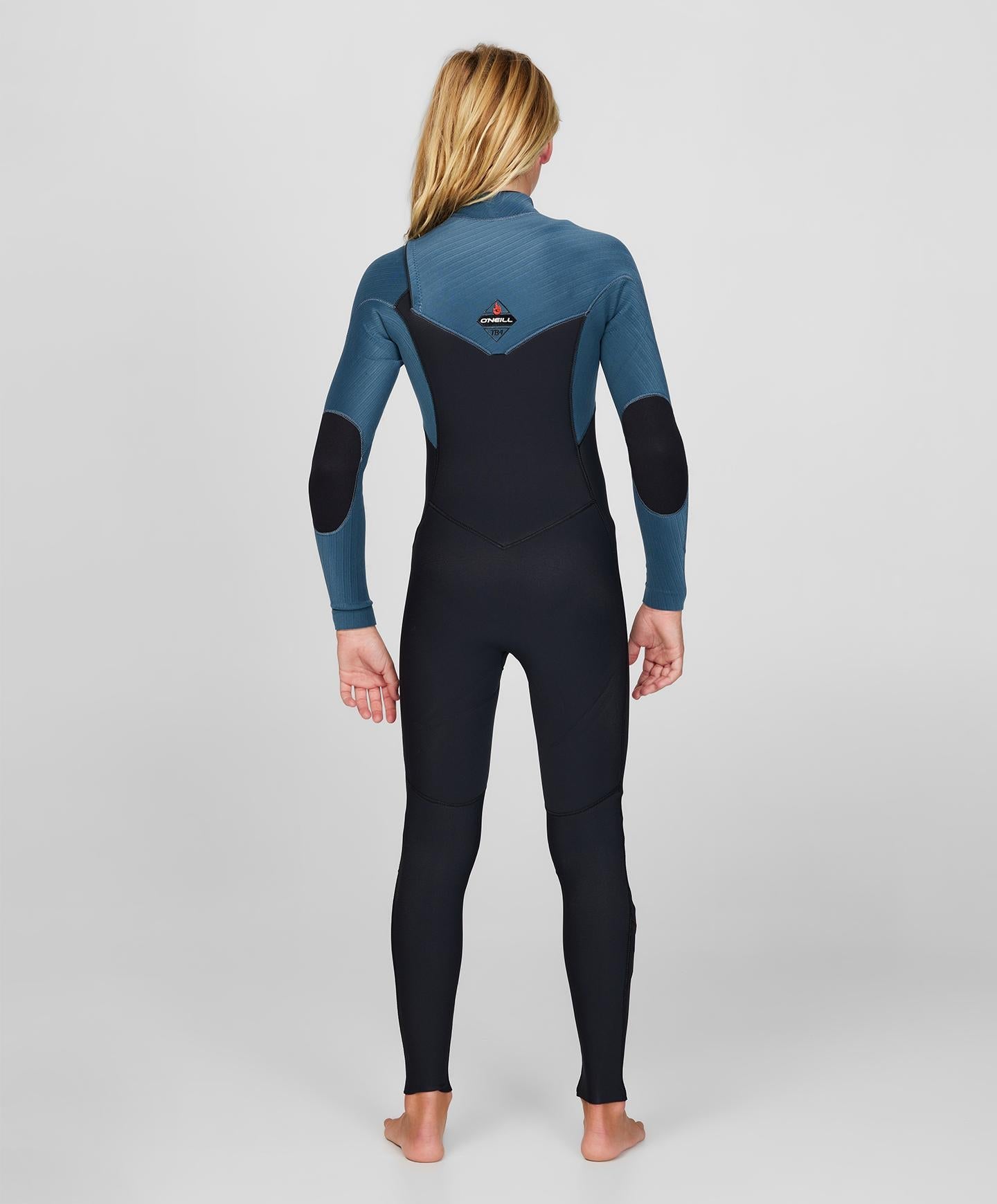 Boy's HyperFire 3/2mm Steamer Chest Zip Wetsuit - Cadet