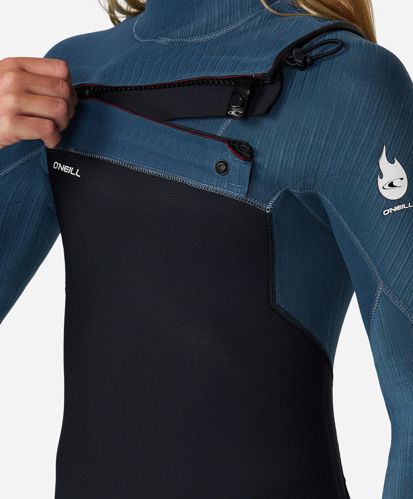 Boy's HyperFire 3/2mm Steamer Chest Zip Wetsuit - Cadet