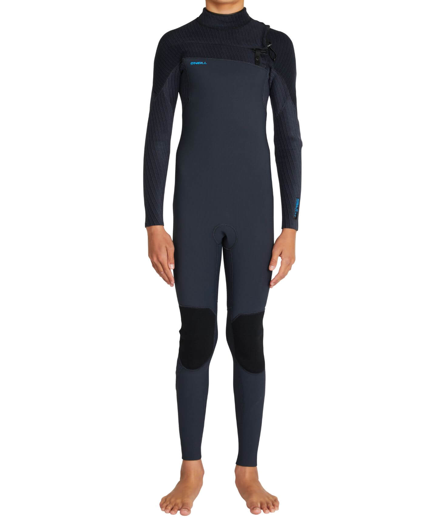 Boy's HyperFreak 4/3+ Steamer Chest Zip Wetsuit - Gunmetal