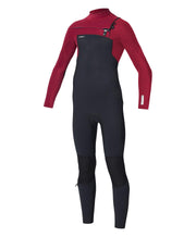 Kid's HyperFreak 3/2+ Steamer Chest Zip Wetsuit - Dark Red