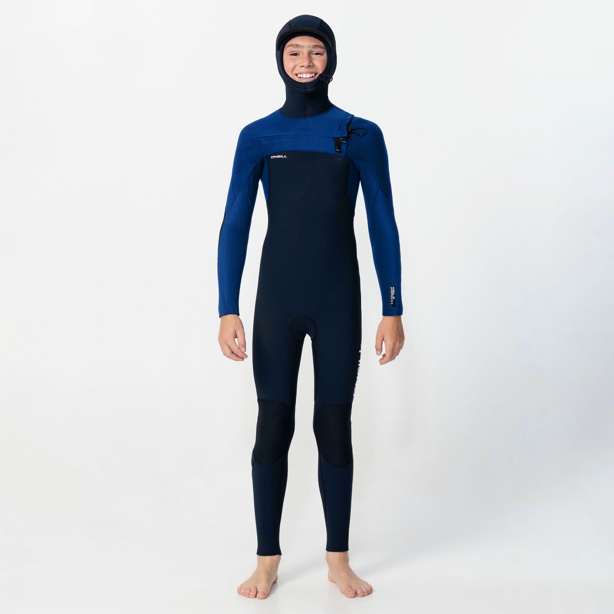 Kid's HyperFreak 5/4+ Hooded Steamer Chest Zip - Twilight Blue