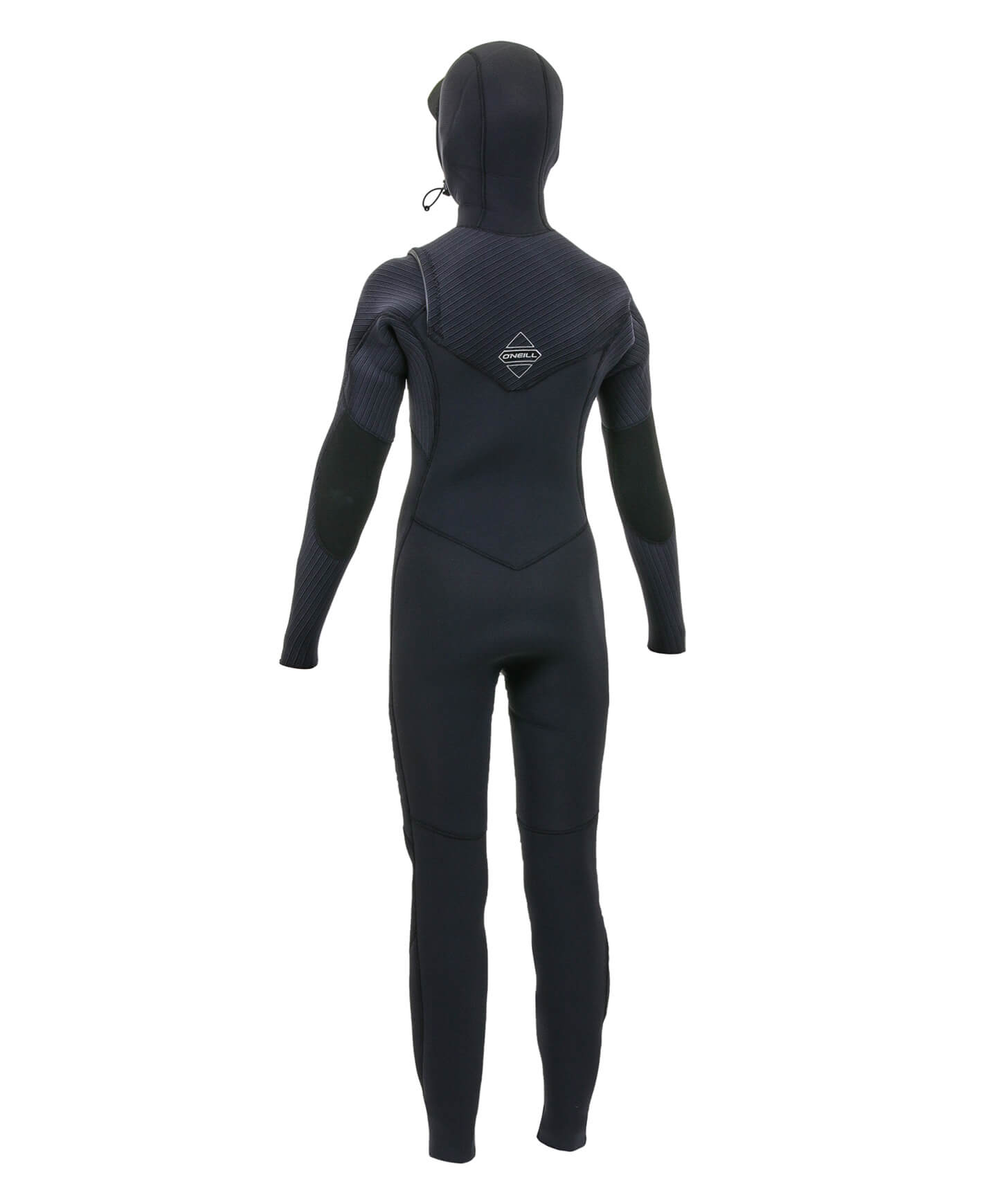 Kid's HyperFreak 5/4+ Hooded Steamer Chest Zip Wetsuit - Black