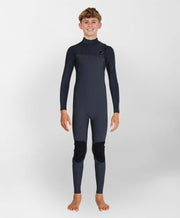 Boy's HyperFire 3/2mm Steamer Chest Zip Wetsuit - Gunmetal