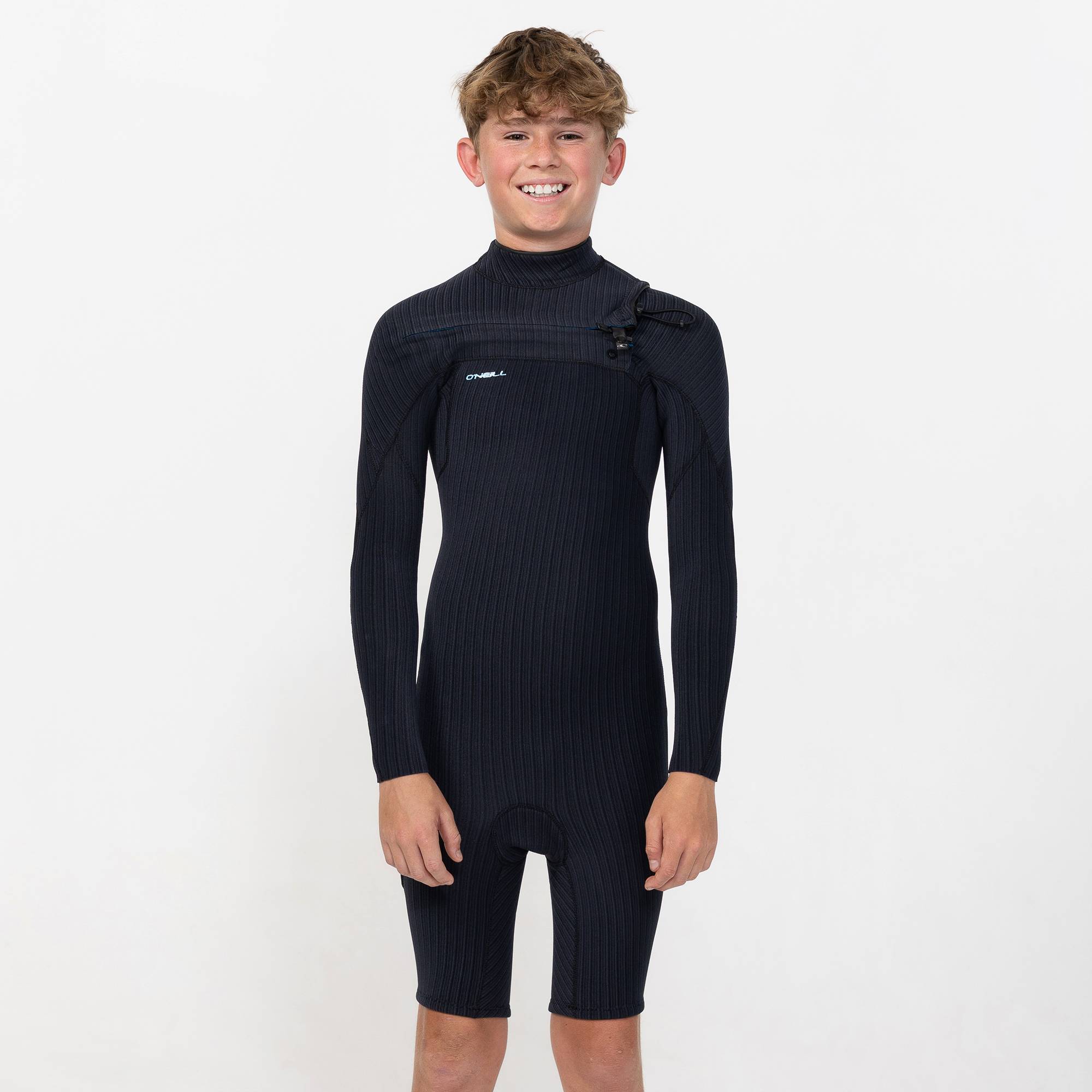 Kid's HyperX 2mm Long Sleeve Spring Suit Chest Zip - Black