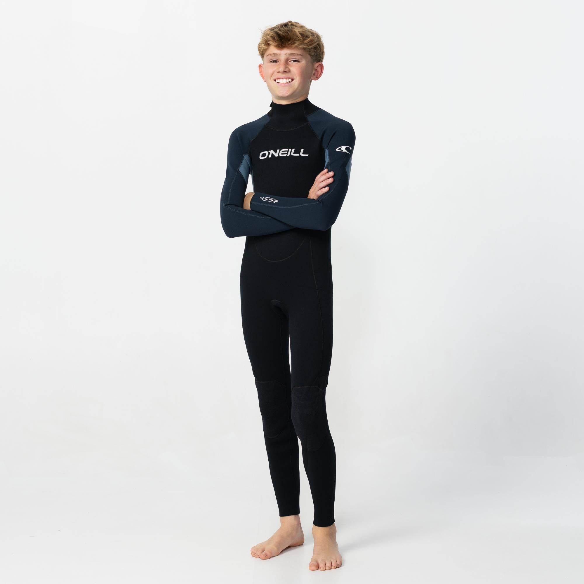 Kid's Reactor 3/2mm GBS Steamer Back Zip - Blue