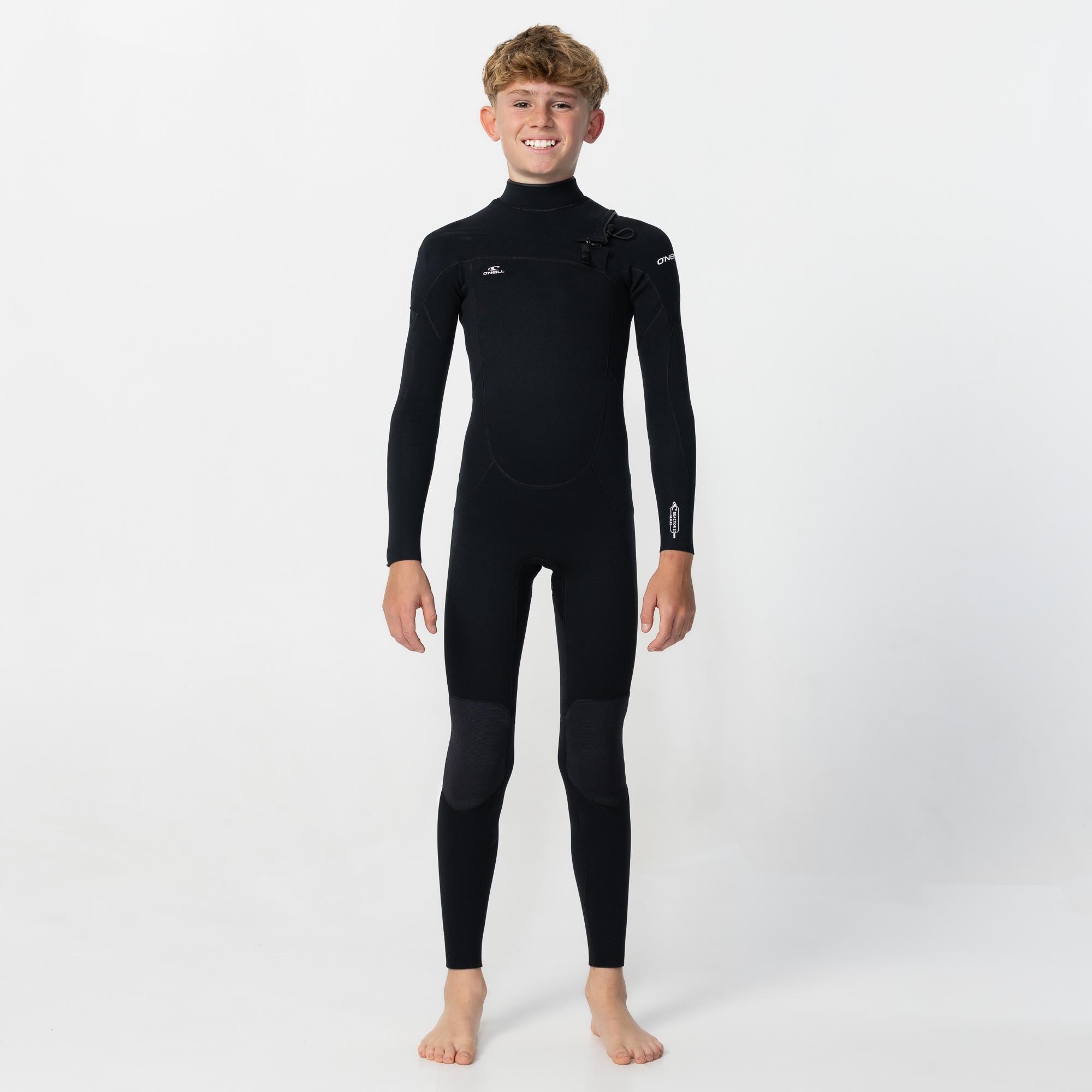 Kid's Reactor 3/2mm GBS Steamer Chest Zip - Black