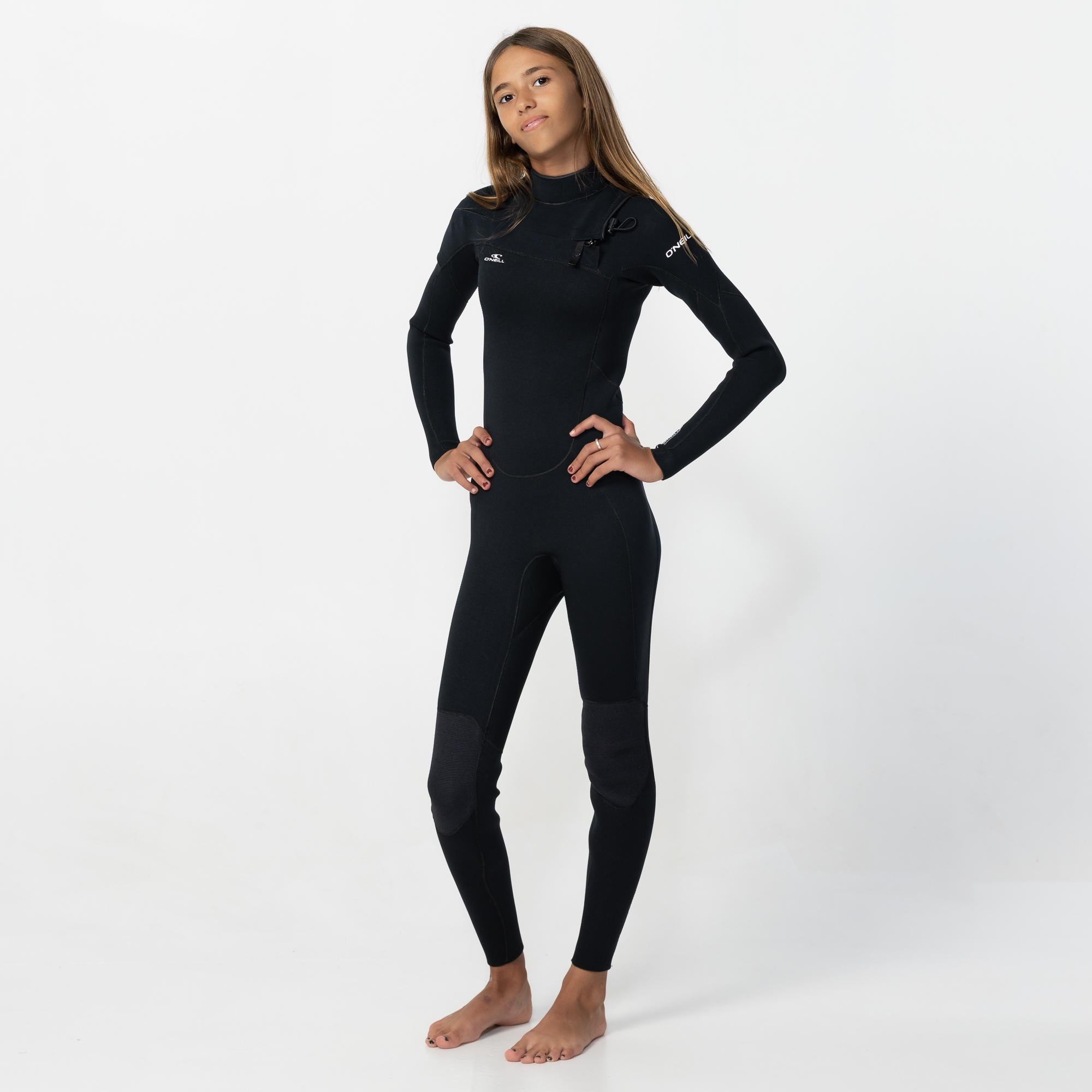 Kid's Reactor 4/3mm GBS Steamer Chest Zip - Black