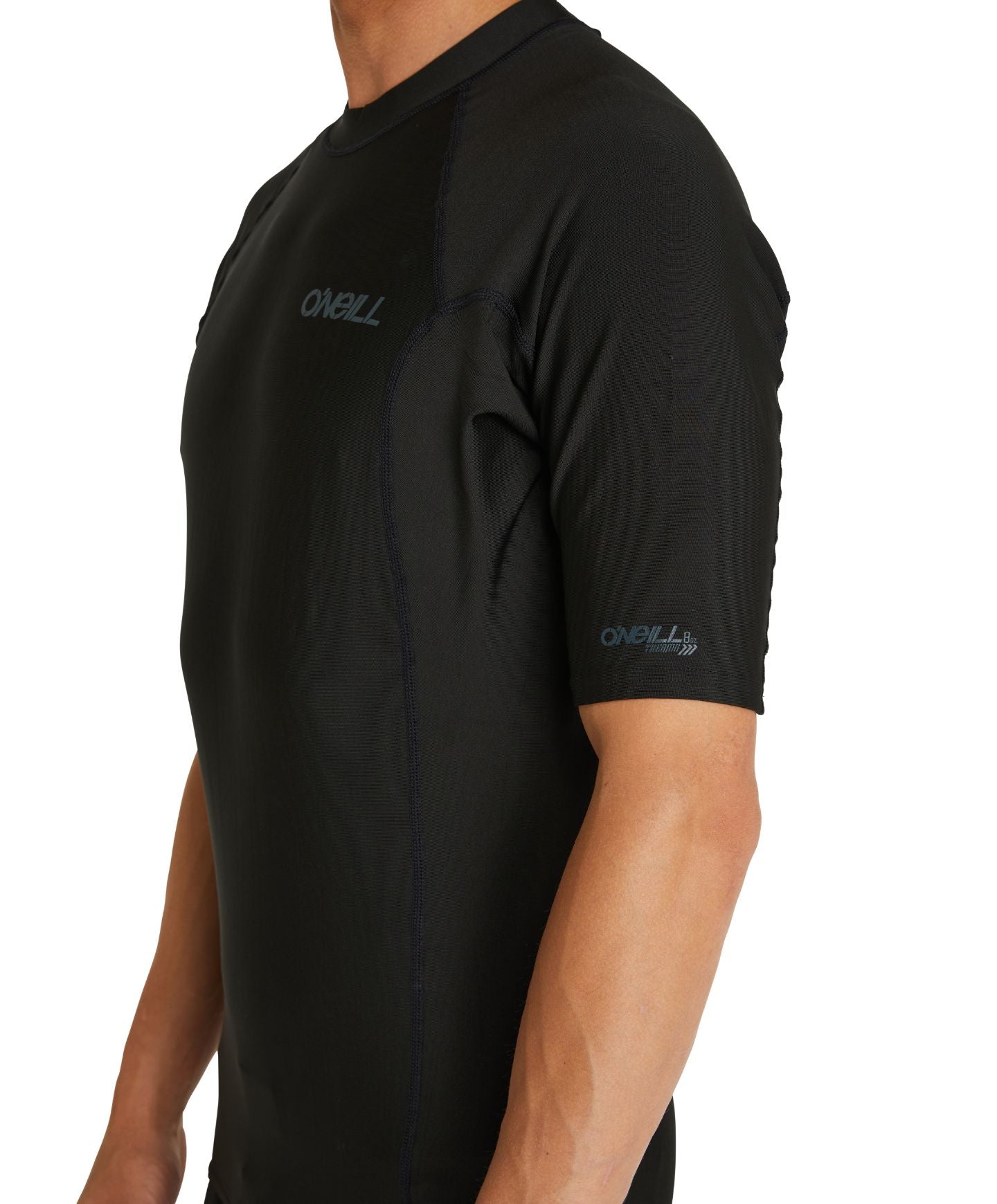 Kid's Thermo Short Sleeve Crew Rash Vest - Black