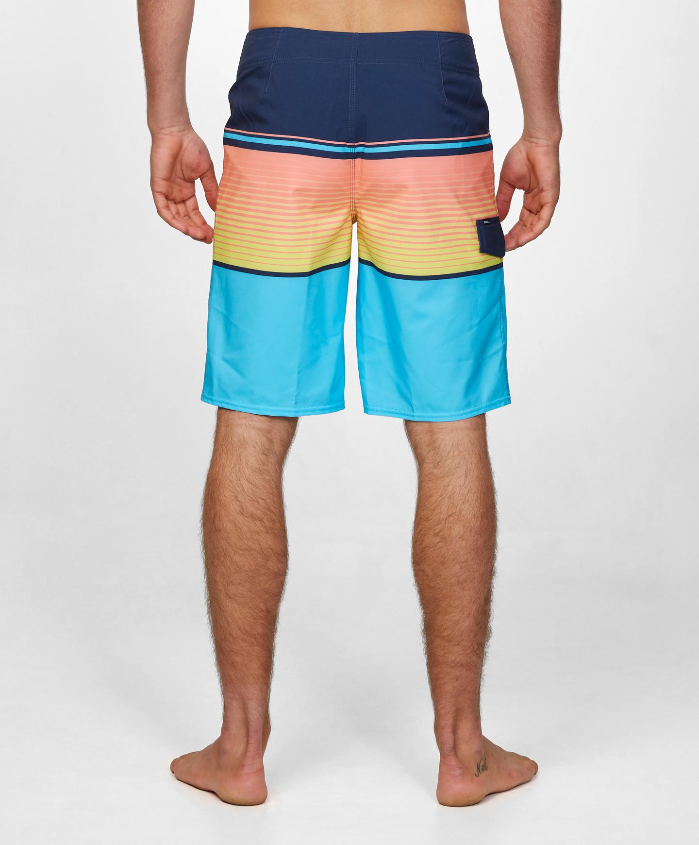 Lennox Stripe 21" Boardshorts - Aquarius