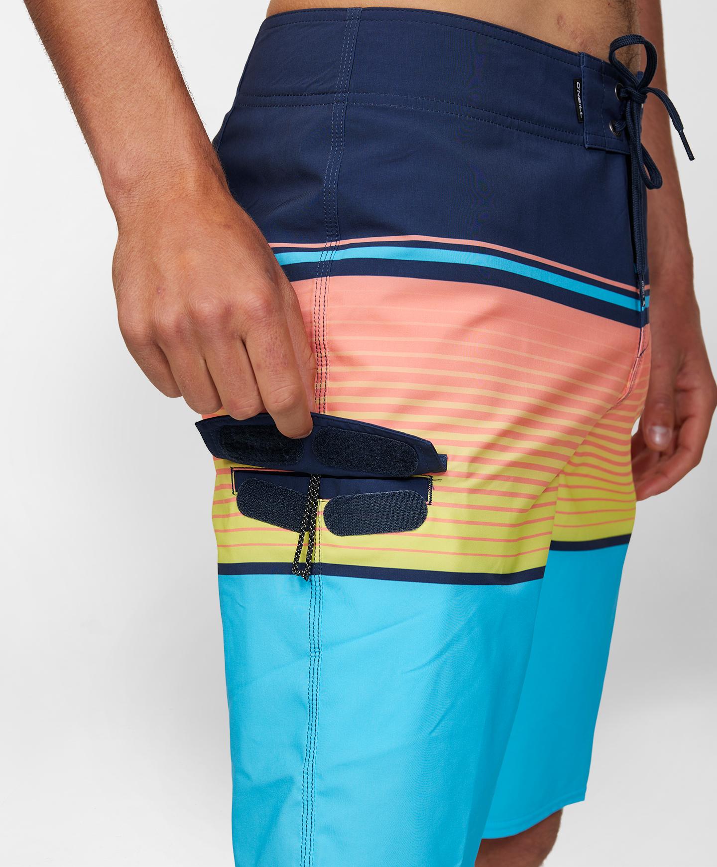 Lennox Stripe 21" Boardshorts - Aquarius