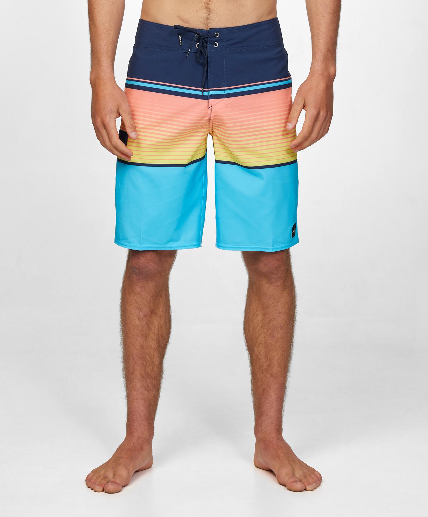 Lennox Stripe 21" Boardshorts - Aquarius